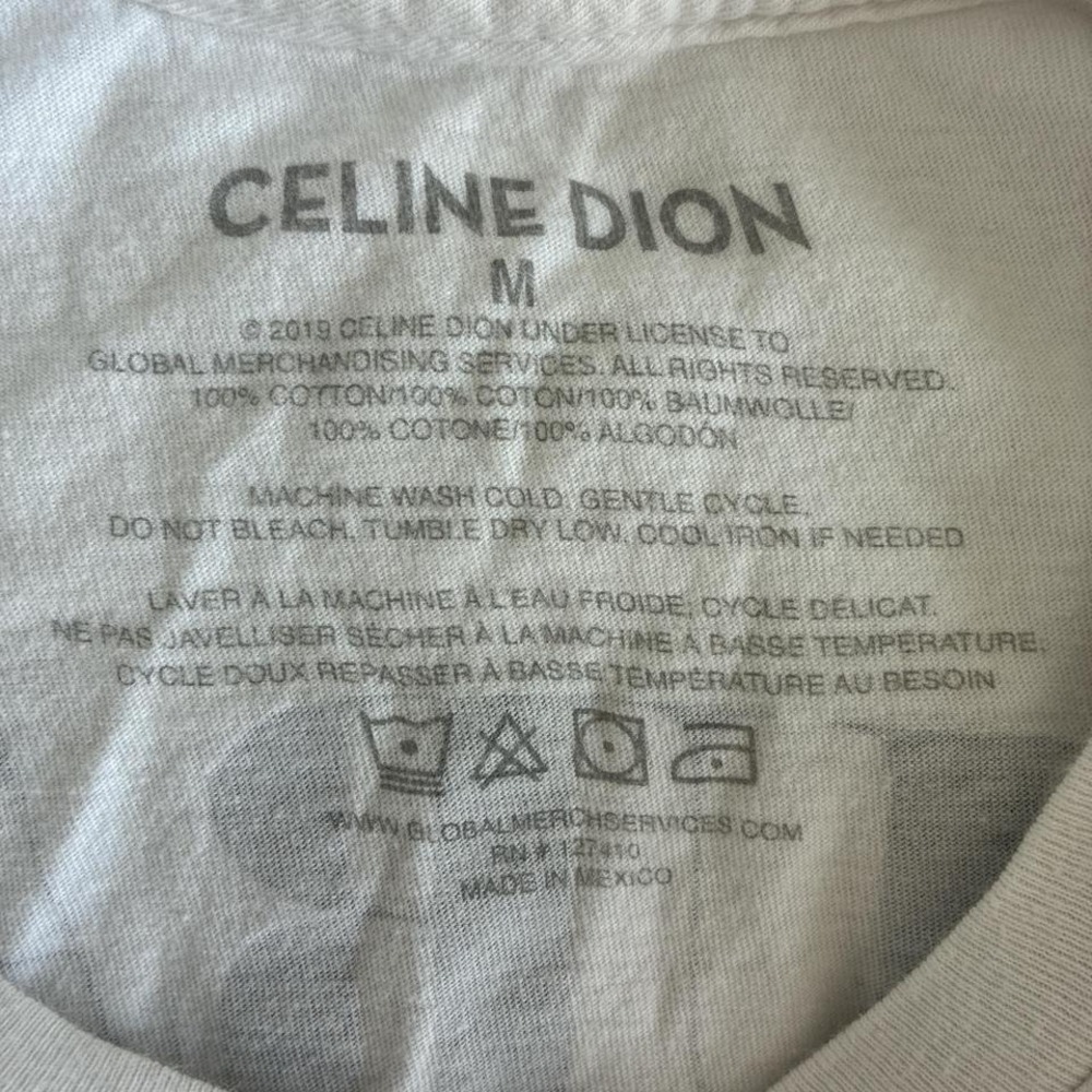Celine Dion Courage tour tee size med - Picture 3 of 5